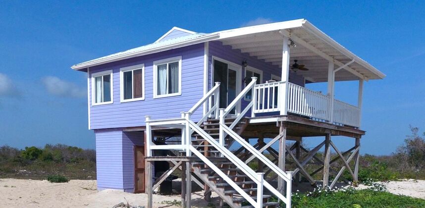 Purple and Blue Cottages